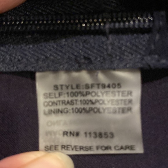 Brixon Ivy Navy Blue/Blush Pink Scalloped Edge Sleeveless Blouse-Size M-NWT! - Picture 7 of 8